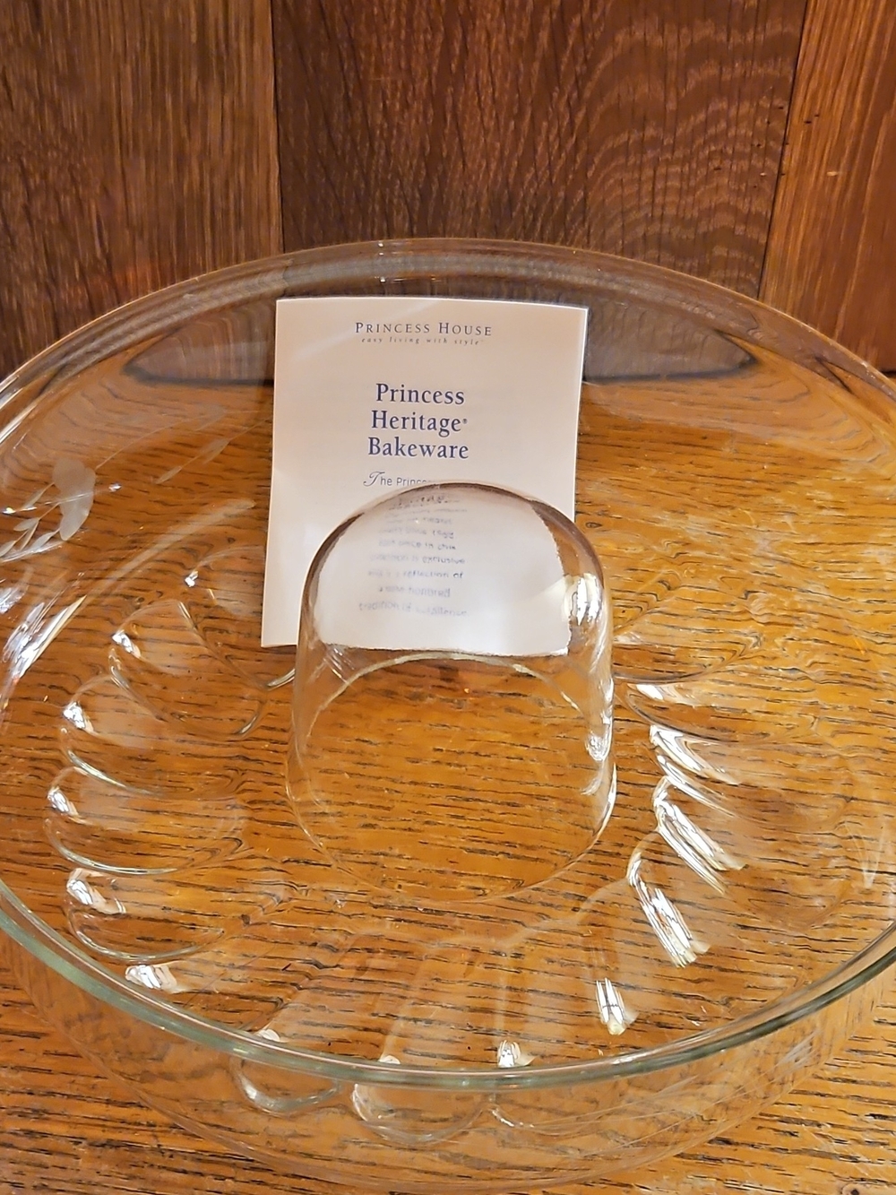 Princess House Clear Glass Divided Serving Bowl - Heritage Bakeware